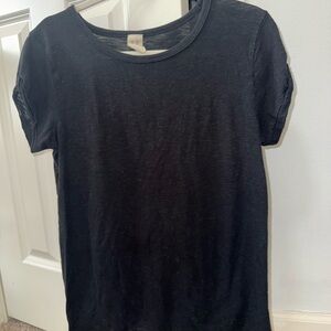 Free people Basic Black Short Sleeve Tee